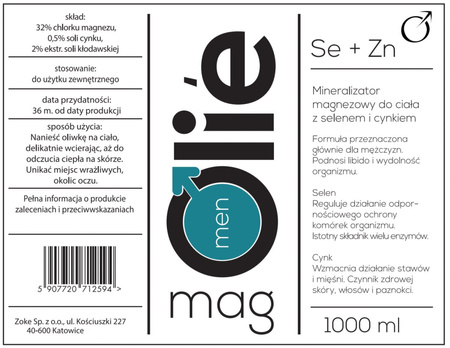 Oliwka Magnezowa 32% z Cynkiem i Selenem. 200 ml - Spray