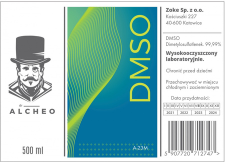 DMSO. Oczyszczony laboratoryjnie. Pure+ 500 ml