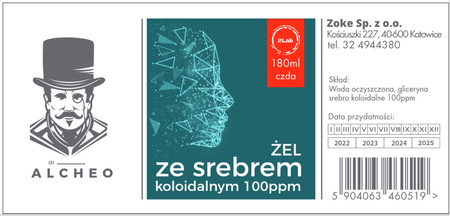 Żel ze srebrem koloidalnym. 100 ppm