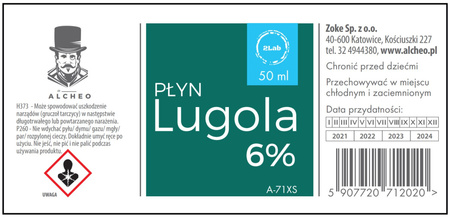 Płyn Lugola 6% -50ml 