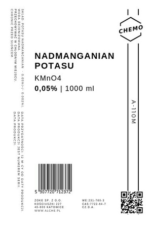 Nadmanganian potasu 0,05%. 1000 ml