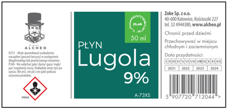 Płyn Lugola 9% . 50ml 