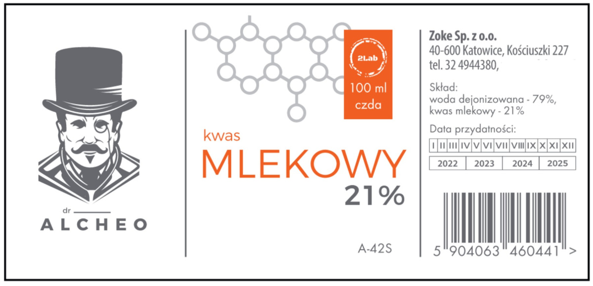 MMS -Chloryn Sodu 28% +Kwas Mlekowy 21% 2x100 ml. Dr Alcheo