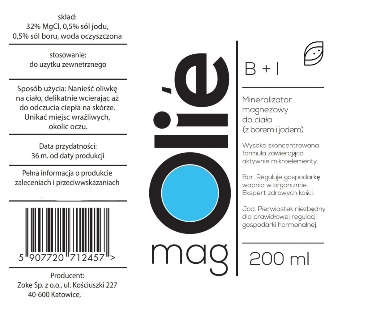 Oliwka Magnezowa 32% z Borem i Jodem. 200 ml - Spray