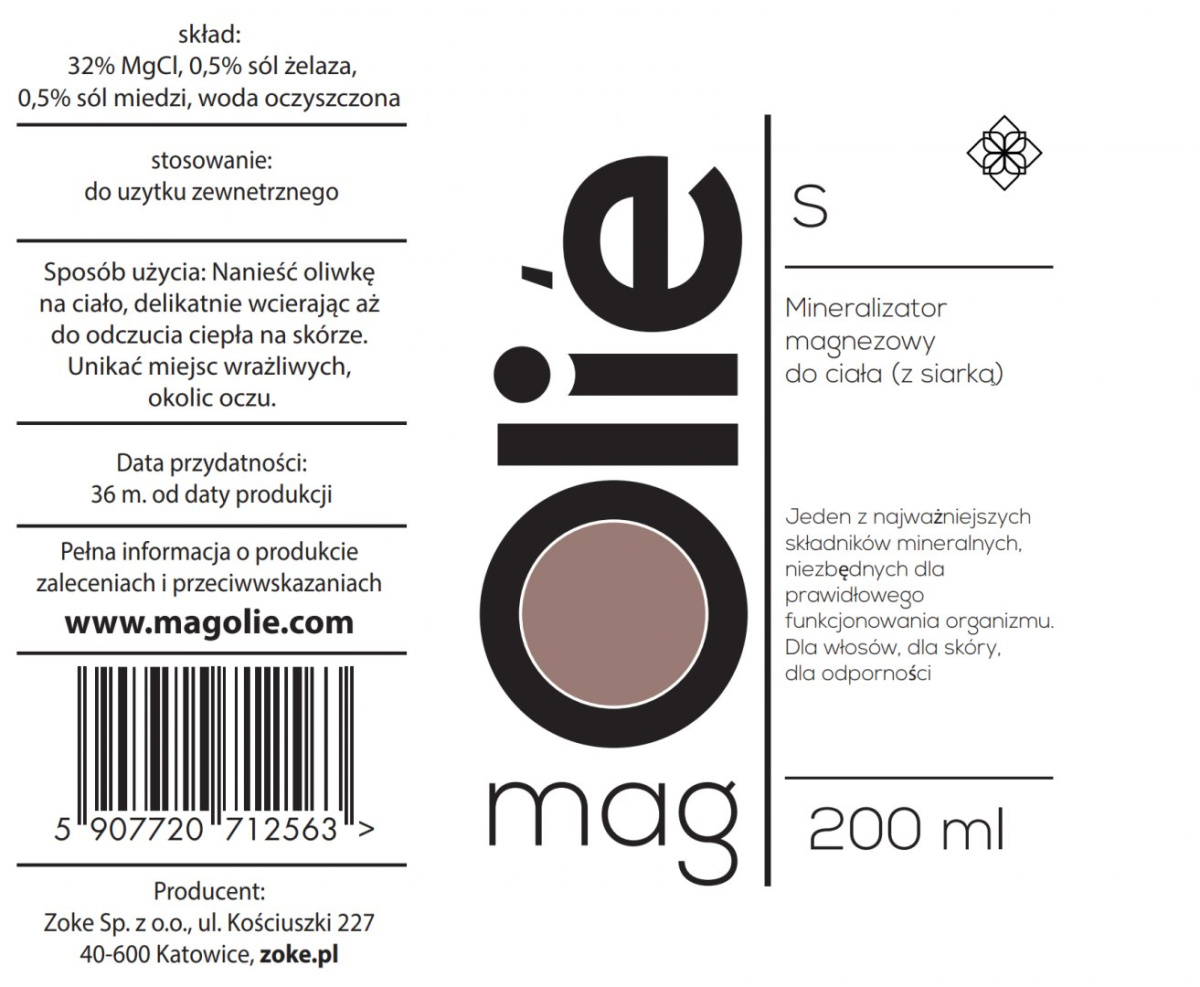 Oliwka Magnezowa 32% z Siarką. 200 ml - Spray