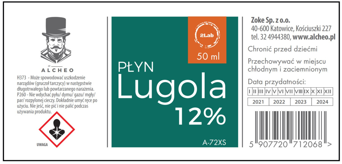 Płyn Lugola 12% -50ml Ultraczysty