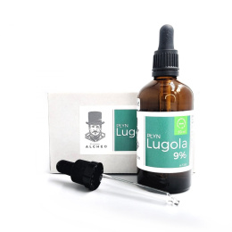 Płyn Lugola 9% -50ml Ultraczysty. Dr Alcheo