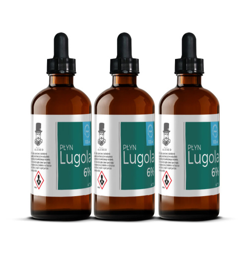 Płyn Lugola 6% -100ml Ultraczysty. Dr Alcheo. 3x100ml